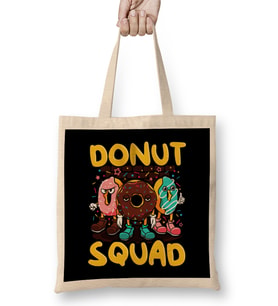 Cute & Funny Donut Squad Donut Lover Bez Çanta Uzun Saplı