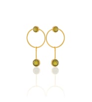 Kadir Jewellery 22 Ayar Altın Kaplama Kadın Sallantılı Küpe -El İşçiliği Ve Hipoalerjenik Küpe
