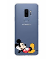 Samsung Galaxy S9 Plus Kapak Mickey Mouse Tasarımlı Şeffaf Silikon Kılıf