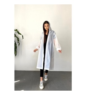 Eleven Market Kadın Erkek Yağmurluk Kapüşonlu Çıtçıtlı Eva Siyah Yağmurluk M21MR