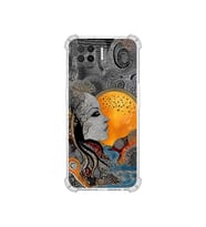 PrintiFy Oppo A73 ile Uyumlu Simya Serisi Mozaik Tanrıça Tasarımlı Uv Baskılı Köşe Korumalı Antişok Kılıf