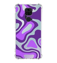 Xiaomi Redmi Note 9 Köşe Korumalı Antişok Kapak Renkli Desen Tasarımlı Şeffaf Silikon Kılıf