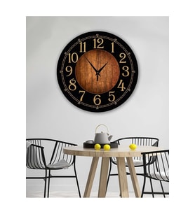 Retro Tasarımlı Duvar Saati 35X35 CM (Baskılı)