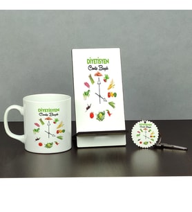 Diyetisyen Üçlü Set (Kupa + Telefon Standı + Anahtarlık) 002