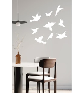 Yuvarlak Boho Tarzı Duvar Sticker 30 cm Beyaz