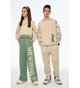 Erkek Çocuk Kamuflaj Baskılı Kapüşonlu Sweatshirt