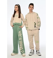 Erkek Çocuk Kamuflaj Baskılı Kapüşonlu Sweatshirt