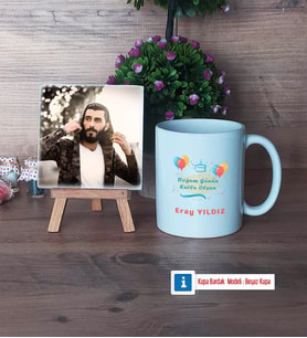 Doğum Günü Hediyesi Fotoğraflı Dekoratif Taş, Kupa Bardak Beyaz Hediye (Model 1)