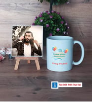 Doğum Günü Hediyesi Fotoğraflı Dekoratif Taş, Kupa Bardak Beyaz Hediye (Model 1)