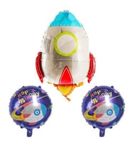 Roket Folyo Balon 3'Lü Set 45Cm - 70Cm-