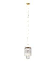 AVONNI AV-60298-1E Eskitme Kaplama Klasik Avize E27 Metal Kristal 20cm