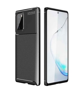 Samsung Galaxy Note 20 Ultra Karbon Desenli Negro Silikon Kılıf (Siyah)