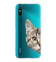 Xiaomi Redmi 9A Uyumlu Kapak Catface Tasarımlı Şeffaf Silikon Kılıf