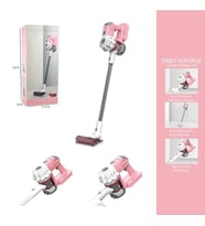 Dikey Elektrik Süpürgesi 3ü 1 Arada Pembe 3+ Yaş Pratik Temizlik Seti