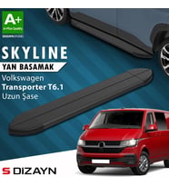 VW Transporter T6.1 Uzun Şase Skyline Siyah Yan Basamak 253 Cm 2019-2024 A+ Kalite