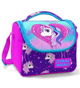 Coral High Mor Pembe Pegasus Kız Çocuk Okul Beslenme Çantası