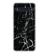 TCL 10L 10 Plus 10SE 20E 20SE 30SE L7 Kılıf Desemli Silikon Black Marble 3 1382