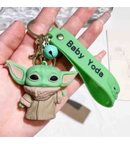Baby Yoda Anahtarlık Bebek Grogu Figür Maskot The Mandolin Yıldız Savaşları Simego Temalı Sevimli Aksesuar Çanta ve Araba Süsü Hediyelik