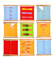 Montessori 9'lu Eğitim Çerçevesi (Çok Renkli)