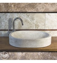 Sipahi Marble Traverten Oval Lavabo