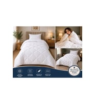 2 Adet Bella Home Mikrofiber -Beyaz- Tek Kişilik Yorgan (155x215)