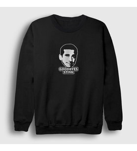 Presmono Unisex Siyah Goodbyes Stink Michael Scott The Office Sweatshirt 345689tt