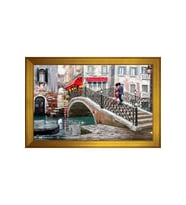 Manzara Temalı Kanvas Tablo 50 x 70 cm Gold Çerçeve