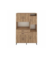 Hyperion Gardrop 9 Raflı 2 Çekmeceli 6 Kapaklı 132x44x195 Çam-Çam