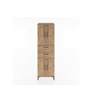 Hyperion Dolap 4 Raflı 2 Çekmeceli 4 Kapaklı 60x44x195 Çam-Çam