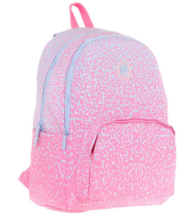 Kaukko Dots Kız Çocuk Üç Bölmeli İlkokul ve Ortaokul Çantası - Pembe Nokta Desenli - K1803