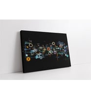 Soyut Grafik Çalışmaları Kanvas Tablo