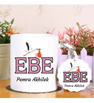 Ebe Kupa Bardak ve Anahtarlık Hediye Seti (Model 1)