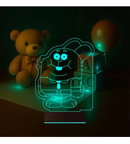 Luvivia Çocuk Odası Çizgi Film Tavşan 3D Lamba - Masa Gece Lambası