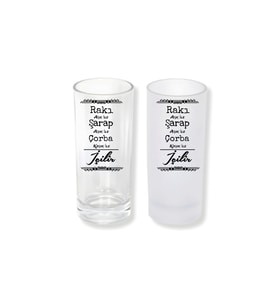 Ghostbastır Design Güzel Sözlü Buzlu / Buzsuz Seçenekli Rakı Bardağı – 1 Adet Şık Sunum Bardağı 037