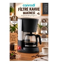 1.2 Litre 12 Fincan Kapasiteli Filtre Kahve Makinesi Cam Karaflı Damlama Emniyetli