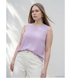 LCW Curve Lila Büyük Beden Modal Karışımlı Bluz