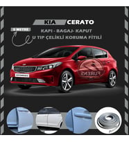 Kia Cerato Oto Araç Kapı Koruma Fitili 5metre Parlak Gri Renk