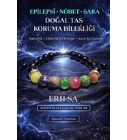 Sertifikalı Doğal Taş Epilepsi Denge Koruma Bilekliği - Yeşim Çeroit Jasper Yeşim Gül Kuvars Kalsit (Çok Renkli)