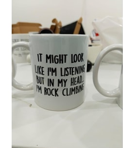 Rock Climbing Kupa - Tırmanma Sporu Komik Seramik Bardak Sporcu Hediyesi 325ml