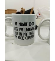 Rock Climbing Kupa - Tırmanma Sporu Komik Seramik Bardak Sporcu Hediyesi 325ml