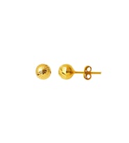 22 Ayar Kalemli Top Altın Küpe 5 mm.