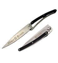 Kişiye Özel İsimli Araç Baskılı Columbia Deejo Çakı  EXT-2990-A 22.5 CM Paslanmaz Cep Av Bıçağı (Siyah)