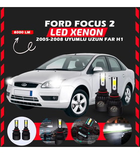 Ford Focus 2 2005-2008 Uzun Far Uyumlu Şimşek Etkili Led Xenon Light Series H1