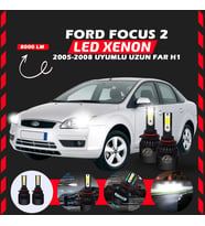 Ford Focus 2 2005-2008 Uzun Far Uyumlu Şimşek Etkili Led Xenon Light Series H1