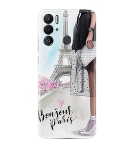 Tecno Pova Neo Kılıf Resimli Desenli Baskılı Silikon Bonjour Paris 1419
