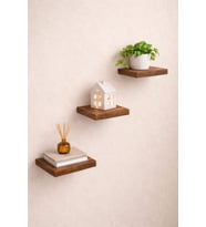 3'lü Uçan Duvar Rafı Set Gizli Raf- Barok 15x15