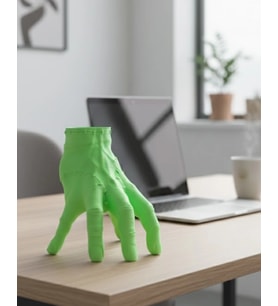 3D Yeşil El Tasarım Dekor 27X22 Cm Büyük Boy Şık Obje