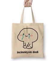 Ne Dedi incinmişsin Dedi Komik 02 Bez Çanta Uzun Saplı
