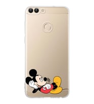 Huawei P Smart  Kamera korumalı Kapak Mickey Mouse Tasarımlı  Şeffaf Kılıf