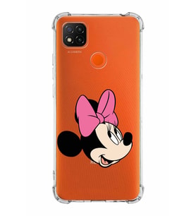 Xiaomi Redmi 9C Köşe Korumalı Antişok Kapak Minnie Mouse Tasarımlı Şeffaf  Kılıf